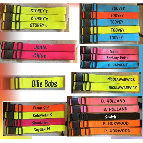 personalised luggage straps ebay