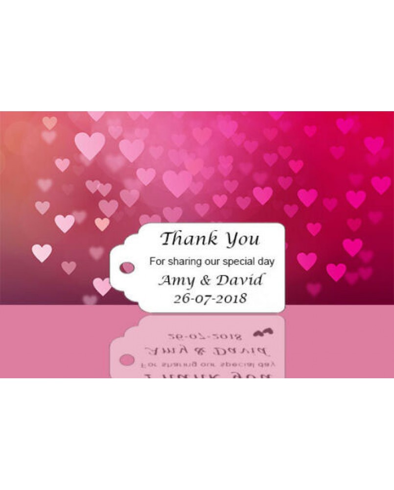 UK Wedding Favour Tags Thank You Sharing Our Special Day Tags 2020 