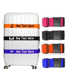 Personalised Luggage Strap, Suitcase Safe Luggage Belt Printed
