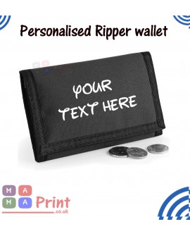 Mens Personalised Printed Quality Ripper Wallet