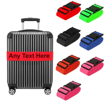 Personalised Luggage Strap Safety Suitcase Belt Custom Embroidered
